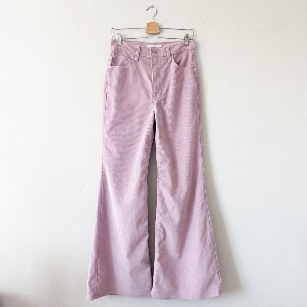 NEW Levi's Ribcage Bell Jeans Keepsake Lilac Stretch Corduroy Pants Size 27 - Picture 5 of 9